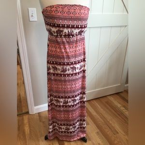 Stella Tweed Medium strapless maxi dress